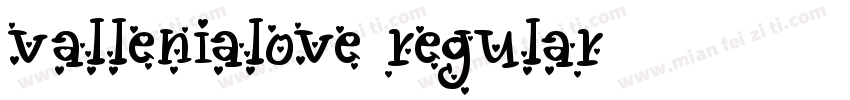 vallenialove regular字体转换